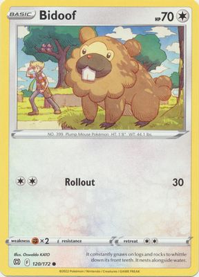 Bidoof - 120/172 - Common Sword &amp; Shield: Brilliant Stars Singles (Español)
