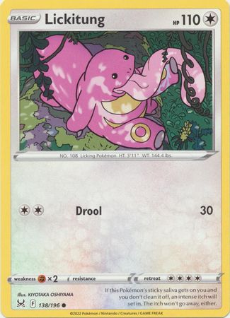 Lickitung - 138/196 - Common
Sword &amp; Shield: Lost Origin Singles
