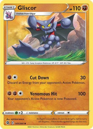 Gliscor - 141/264 - Uncommon
Sword &amp; Shield: Fusion Strike Singles