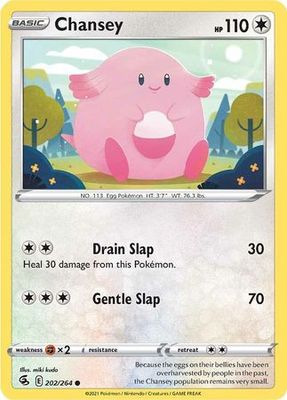 Chansey - 202/264 - Common
Sword &amp; Shield: Fusion Strike Singles