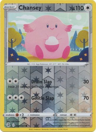 Chansey - 202/264 - Common Reverse Holo
Sword &amp; Shield: Fusion Strike Reverse Holo Singles