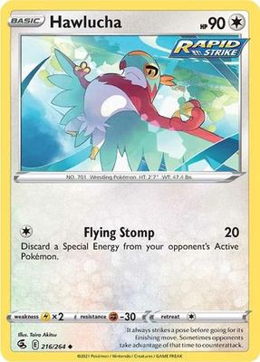 Hawlucha - 216/264 - Uncommon Sword &amp; Shield: Fusion Strike Singles