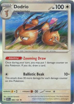 Dodrio - 085/165 - Holo Rare Scarlet &amp; Violet 151 Singles