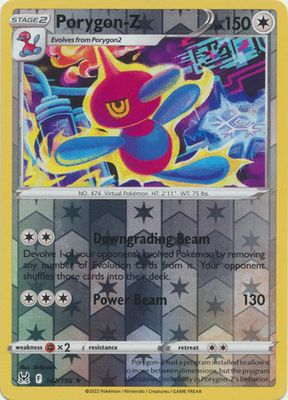 Porygon-Z - 142/196 - Rare Reverse Holo Sword &amp; Shield: Lost Origin Reverse Holo Singles