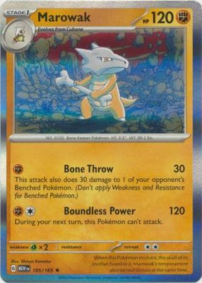Marowak - 105/165 - Holo Rare Scarlet &amp; Violet 151 Singles
