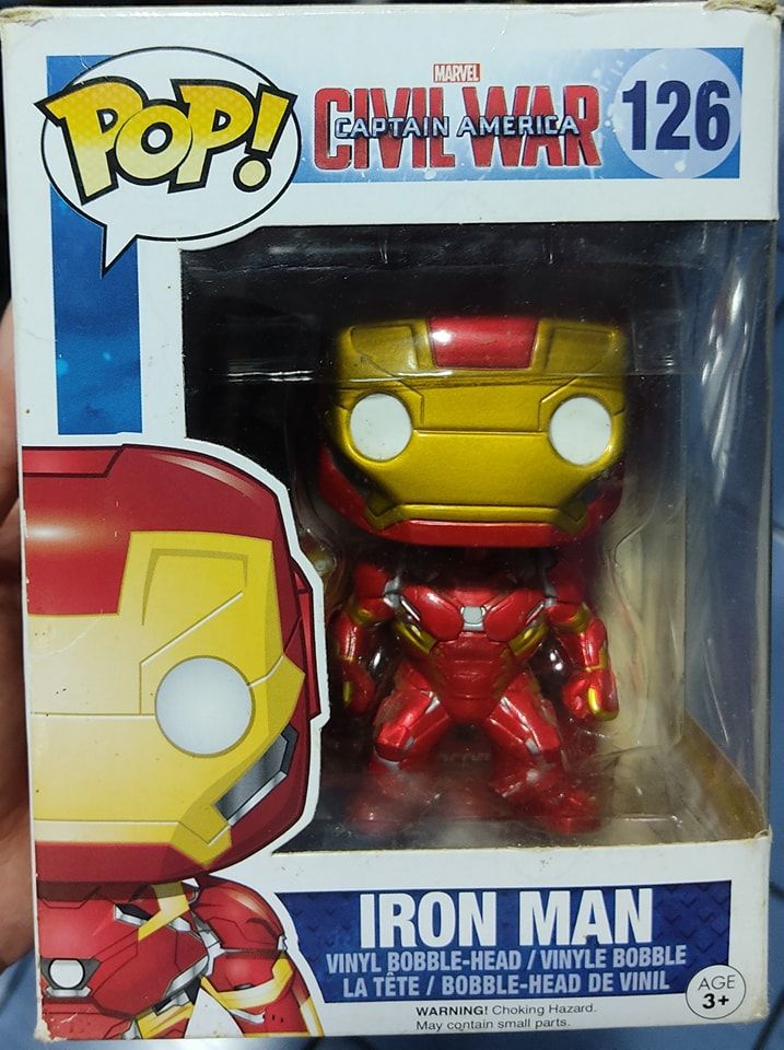 SJ Iron Man Funko Pop Civil War Caja Danada