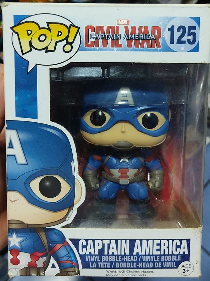 SJ Captain America Funko Pop Civil War Caja Danada