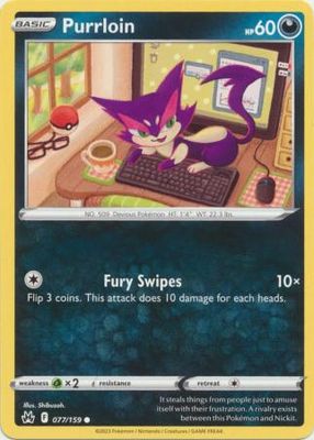 Purrloin - 077/159 - Common Crown Zenith Singles