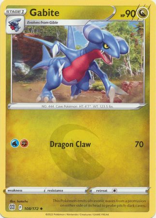 Gabite - 108/172 - Uncommon Sword &amp; Shield: Brilliant Stars Singles