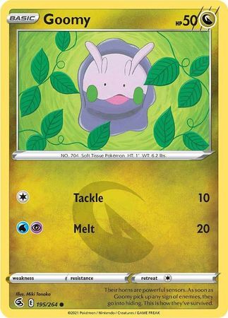 Goomy - 195/264 - Common
Sword &amp; Shield: Fusion Strike Singles
