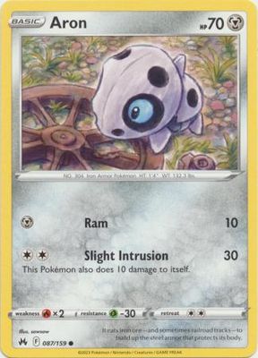 Aron - 087/159 - Common Crown Zenith Singles