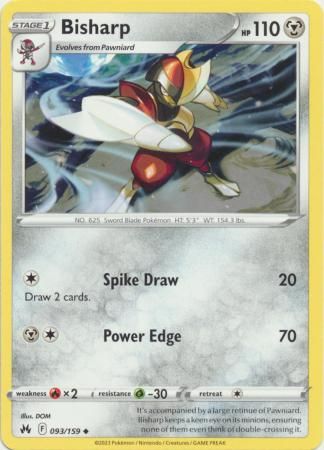 Bisharp - 093/159 - Uncommon Crown Zenith Singles (Español)