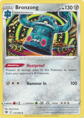 Bronzong - 112/189 - Uncommon
Sword &amp; Shield: Astral Radiance Singles