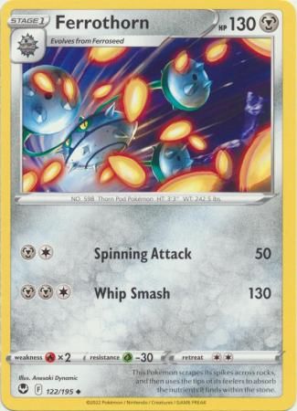 Ferrothorn - 122/195 - Uncommon
Sword &amp; Shield: Silver Tempest Singles