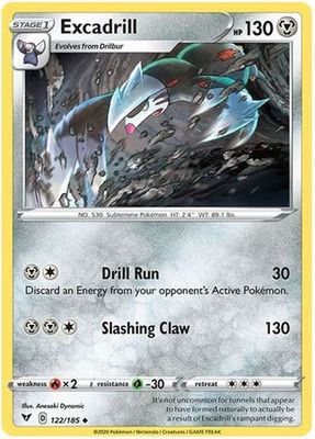 Excadrill - 122/185 - Uncommon Sword &amp; Shield: Vivid Voltage Singles