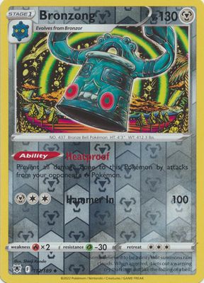 Bronzong - 112/189 - Uncommon Reverse Holo
Sword &amp; Shield: Astral Radiance Reverse Holo Singles