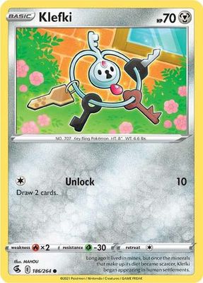 Klefki - 186/264 - Common Sword &amp; Shield: Fusion Strike Singles