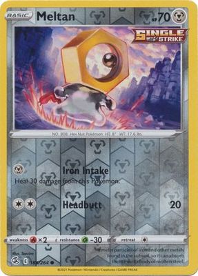 Meltan - 188/264 - Common Reverse Holo
Sword &amp; Shield: Fusion Strike Reverse Holo Singles