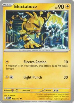 Electabuzz - 125/165 - Common Scarlet &amp; Violet 151 Singles