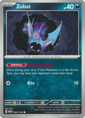 Zubat - 041/165 - Common Scarlet &amp; Violet 151 Singles