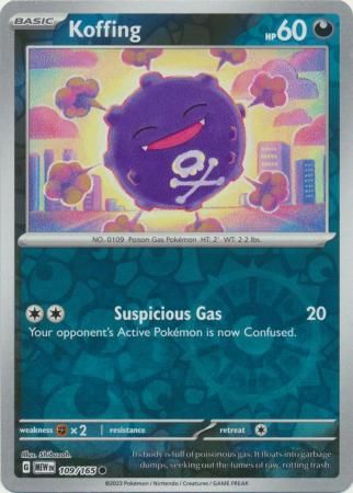 Koffing - 109/165 - Common Reverse Holo
Scarlet &amp; Violet 151 Reverse Holo Singles