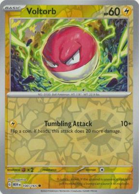 Voltorb - 100/165 - Common Reverse Holo Scarlet &amp; Violet 151 Reverse Holo Singles