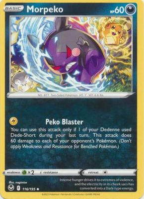 Morpeko - 116/195 - Uncommon Sword &amp; Shield: Silver Tempest Singles