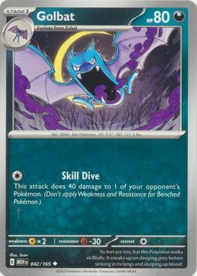 Golbat - 042/165 - Uncommon Scarlet &amp; Violet 151 Singles