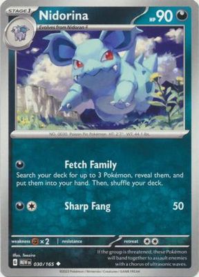 Nidorina - 030/165 - Uncommon Scarlet &amp; Violet 151 Singles