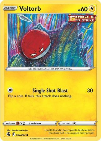 Voltorb - 087/264 - Common
Sword &amp; Shield: Fusion Strike Singles
