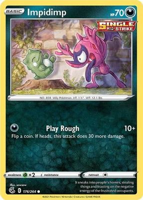Impidimp - 176/264 - Common
Sword &amp; Shield: Fusion Strike Singles