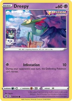 Dreepy - 128/264 - Common
Sword &amp; Shield: Fusion Strike Singles