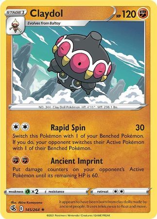 Claydol - 145/264 - Rare Sword &amp; Shield: Fusion Strike Singles