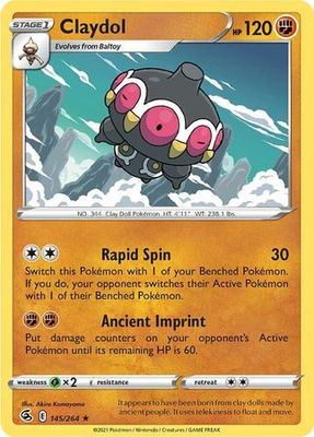 Claydol - 145/264 - Rare Sword &amp; Shield: Fusion Strike Singles