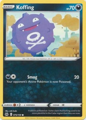 Koffing - 075/159 - Common Crown Zenith Singles