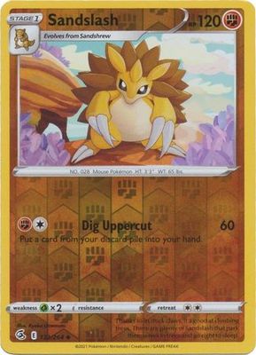 Sandslash - 132/264 - Uncommon Reverse Holo
Sword &amp; Shield: Fusion Strike Reverse Holo Singles