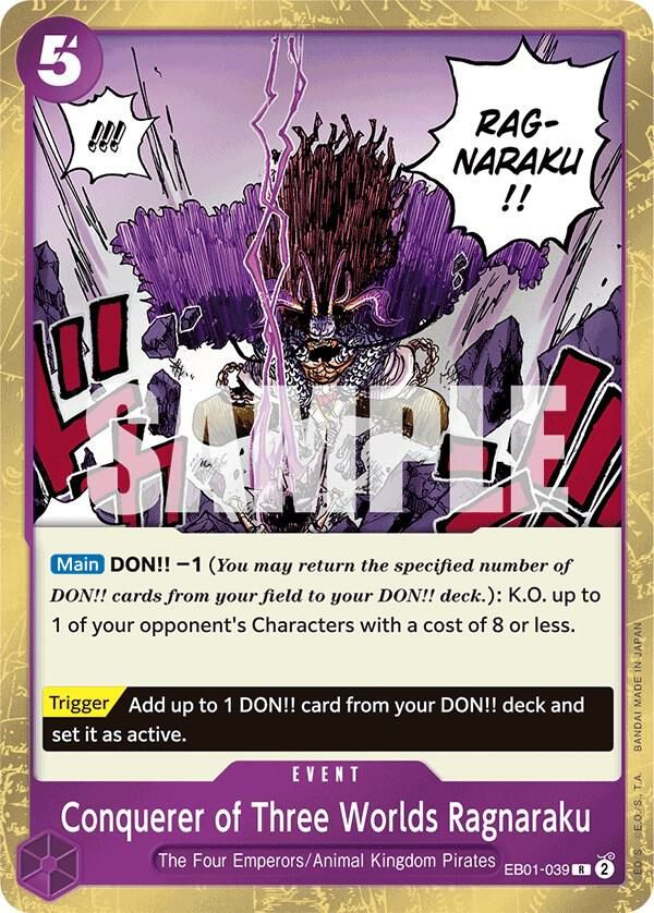 Conquerer of Three Worlds Ragnaraku - Extra Booster: Memorial Collection (EB-01) Extra Booster: Memorial Collection Foil