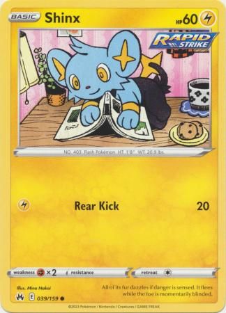 Shinx - 039/159 - Common
Crown Zenith Singles