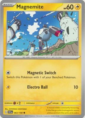 Magnemite - 063/198 - Common
Scarlet &amp; Violet (Base Set) Singles (Español)
