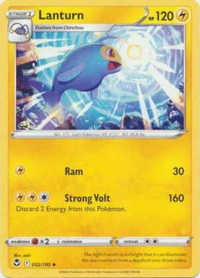 Lanturn - 052/195 - Uncommon
Sword &amp; Shield: Silver Tempest Singles