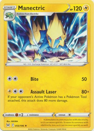Manectric - 055/196 - Rare Sword &amp; Shield: Lost Origin Singles