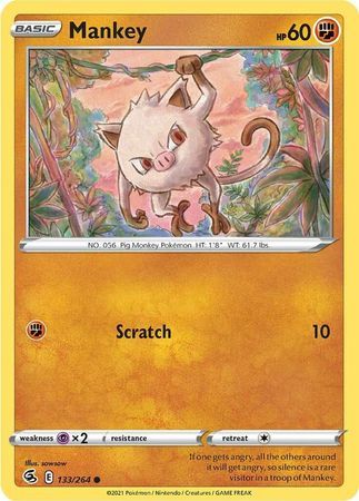 Mankey - 133/264 - Common
Sword &amp; Shield: Fusion Strike Singles