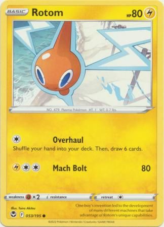 Rotom - 053/195 - Common
Sword &amp; Shield: Silver Tempest Singles