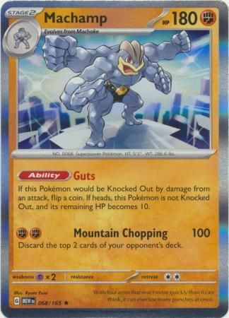 Machamp - 068/165 - Holo Rare Scarlet &amp; Violet 151 Singles