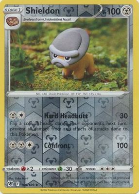 Shieldon - 109/189 - Uncommon Reverse Holo
Sword &amp; Shield: Astral Radiance Reverse Holo Singles
