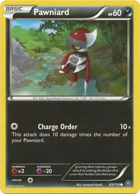Pawniard - 63/114 - Common
XY: Steam Siege Singles