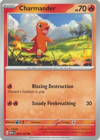 Charmander - 004/165 - Common
Scarlet &amp; Violet 151 Singles