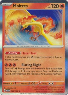 Moltres - 146/165 - Holo Rare Scarlet &amp; Violet 151 Singles