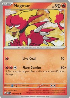 Magmar - 126/165 - Common Scarlet &amp; Violet 151 Singles