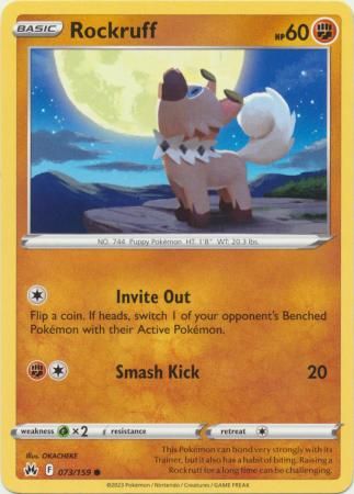 Rockruff - 073/159 - Common Crown Zenith Singles